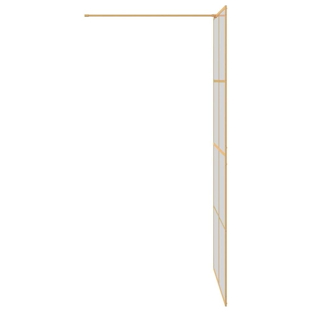 VidaXL Inloop Douche Wand Goud 100 x 195 cm gehard glas