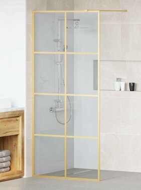 VidaXL Inloop Douche Wand Goud 90 x 195 cm gehard glas