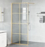 VidaXL Inloop Douche Wand Goud 90 x 195 cm gehard glas