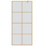 VidaXL Inloop Douche Wand Goud 90 x 195 cm gehard glas