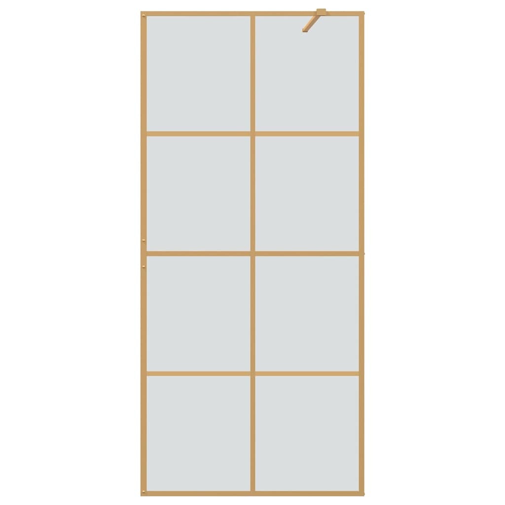 VidaXL Inloop Douche Wand Goud 90 x 195 cm gehard glas