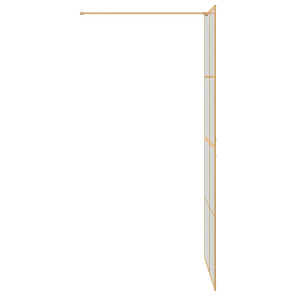 VidaXL Inloop Douche Wand Goud 90 x 195 cm gehard glas