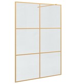VidaXL Inloop Douche Wand Goud 140 x 195 cm gehard glas