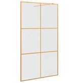 VidaXL Inloop Douche Wand Goud 115 x 195 cm gehard glas