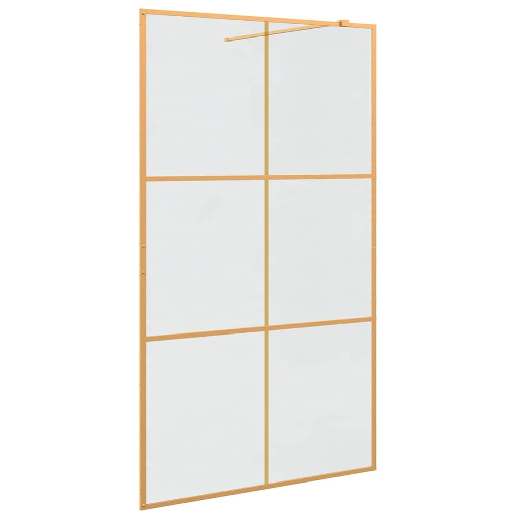 VidaXL Inloop Douche Wand Goud 115 x 195 cm gehard glas