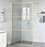 VidaXL Inloop Douche Wand Goud 115 x 195 cm gehard glas