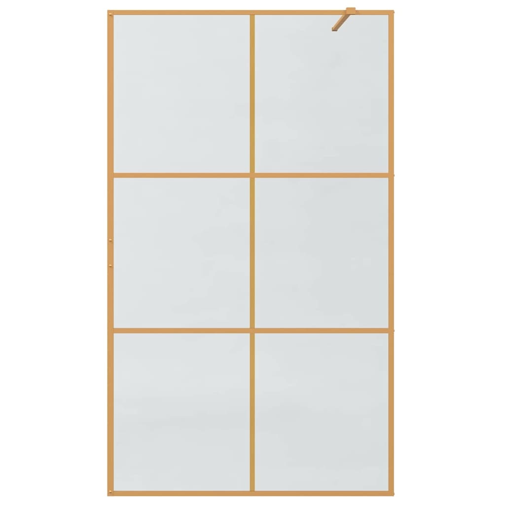 VidaXL Inloop Douche Wand Goud 115 x 195 cm gehard glas