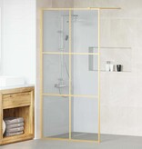 VidaXL Inloop Douche Wand Goud 100 x 195 cm gehard glas