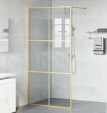 VidaXL Inloop Douche Wand Goud 100 x 195 cm gehard glas