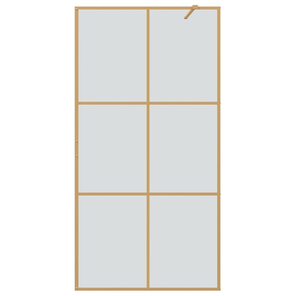 VidaXL Inloop Douche Wand Goud 100 x 195 cm gehard glas