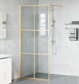 VidaXL Inloop Douche Wand Goud 90 x 195 cm gehard glas