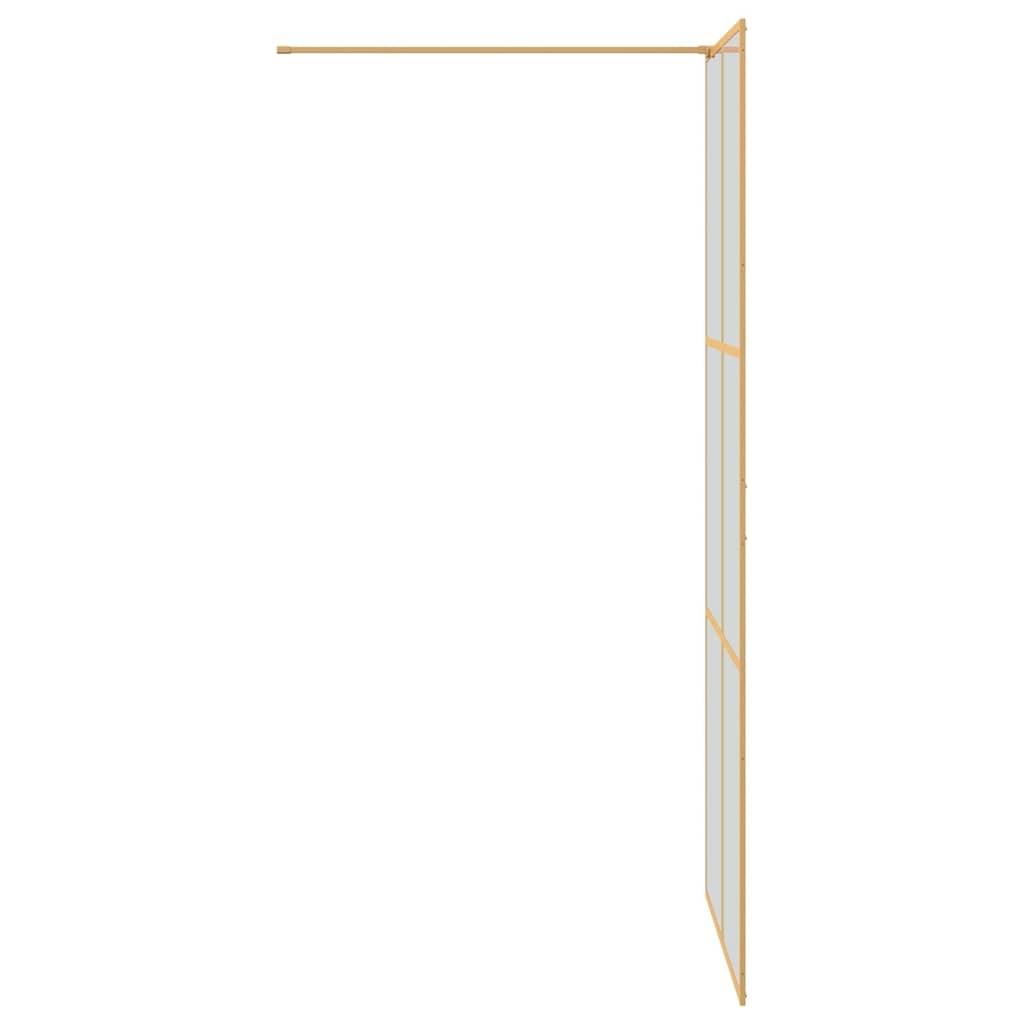 VidaXL Inloop Douche Wand Goud 90 x 195 cm gehard glas