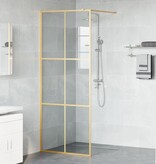 VidaXL Inloop Douche Wand Goud 80 x 195 cm gehard glas