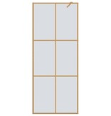 VidaXL Inloop Douche Wand Goud 80 x 195 cm gehard glas
