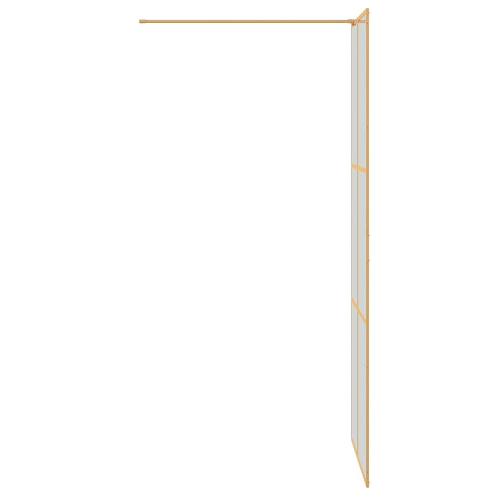 VidaXL Inloop Douche Wand Goud 80 x 195 cm gehard glas