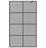 VidaXL Inloop Douche Wand Zwart 115 x 195 cm gehard glas