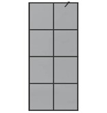 VidaXL Inloop Douche Wand Zwart 90 x 195 cm gehard glas
