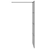 VidaXL Inloop Douche Wand Zwart 90 x 195 cm gehard glas