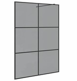 VidaXL Inloop Douche Wand Zwart 140 x 195 cm gehard glas