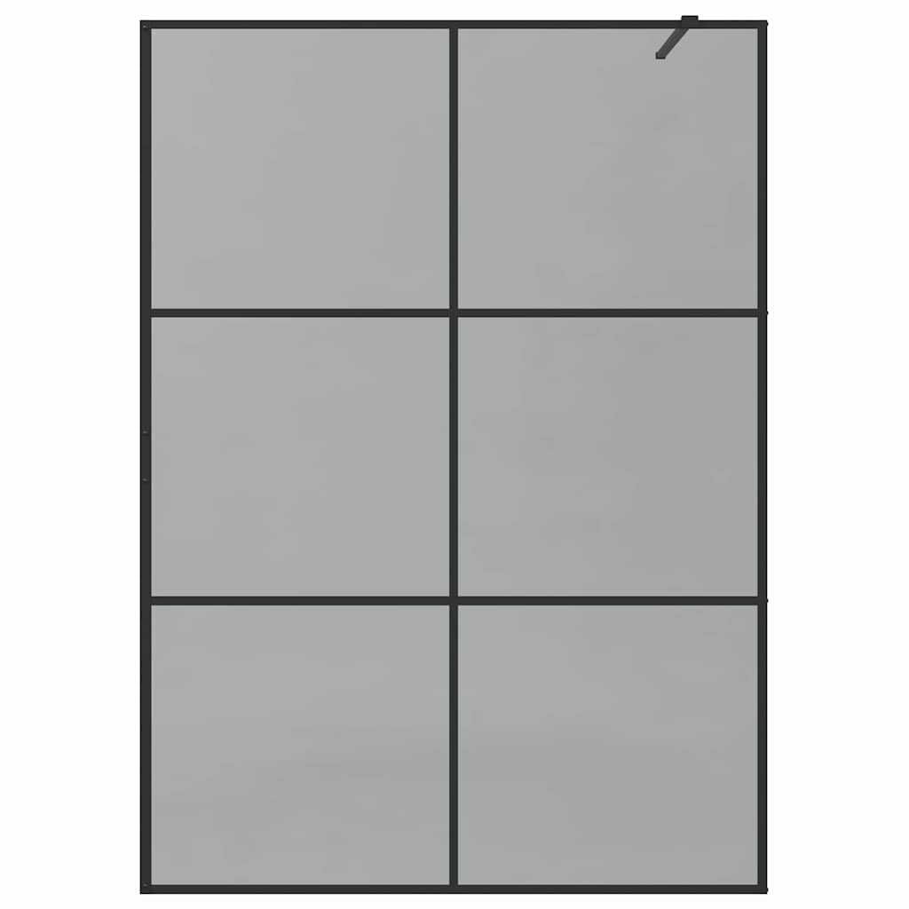 VidaXL Inloop Douche Wand Zwart 140 x 195 cm gehard glas