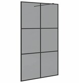 VidaXL Inloop Douche Wand Zwart 115 x 195 cm gehard glas