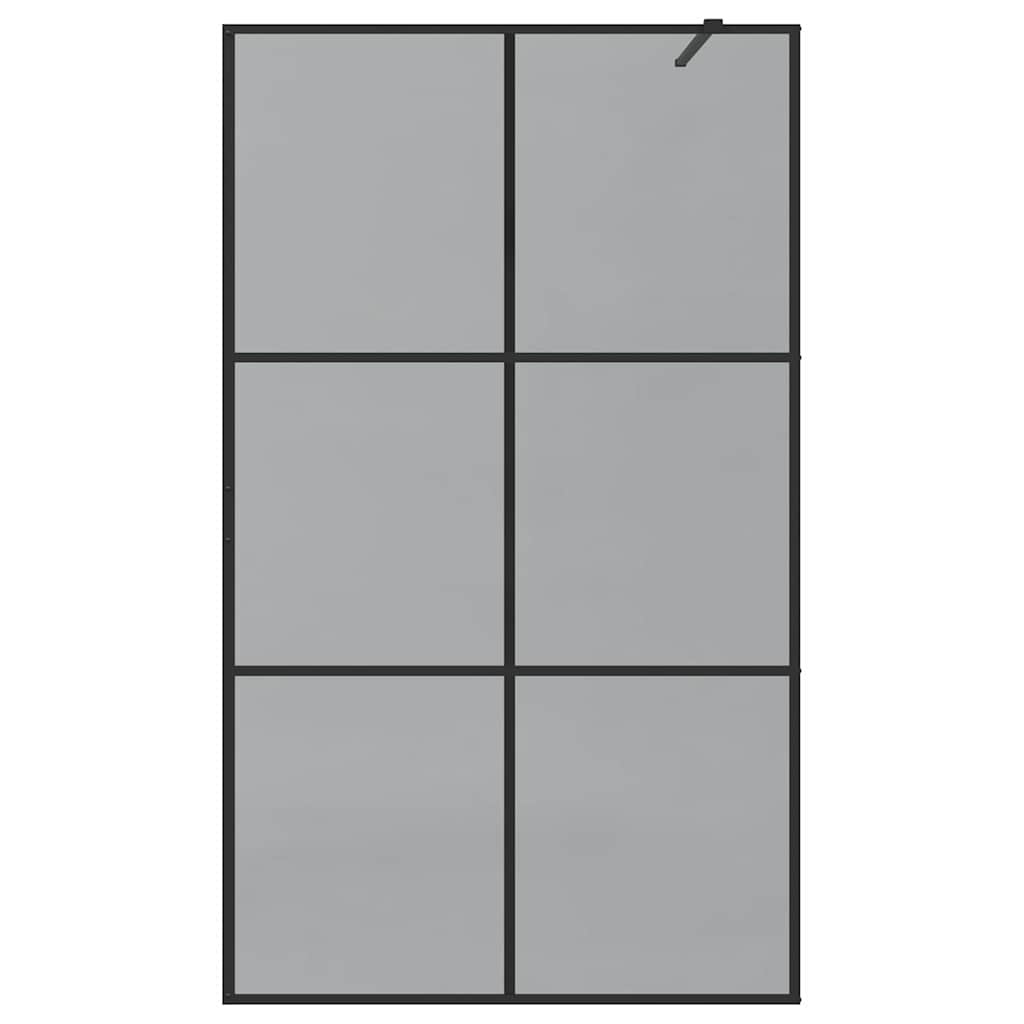 VidaXL Inloop Douche Wand Zwart 115 x 195 cm gehard glas