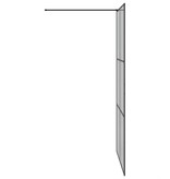 VidaXL Inloop Douche Wand Zwart 115 x 195 cm gehard glas
