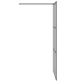 VidaXL Inloop Douche Wand Zwart 100 x 195 cm gehard glas