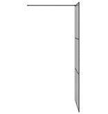 VidaXL Inloop Douche Wand Zwart 90 x 195 cm gehard glas