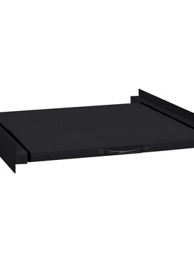 VidaXL Wasmachine Tussenplank Zwart 60 x 60 x 8 cm Staal