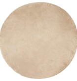 VidaXL Nep Schapenvacht Tapijt Tafalla Beige Ø 200 cm Polyester