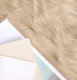 VidaXL Nep Schapenvacht Tapijt Tafalla Beige Ø 200 cm Polyester