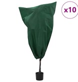 VidaXL Vorstbescherming Plantenfleece Covers 10 pcs Groen 0,8 x 1,2 m