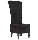 VidaXL Slipper Stoel Zwart 56,5 x 70 x 110 cm Fluweel