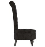 VidaXL Slipper Stoel Zwart 56,5 x 70 x 110 cm Fluweel