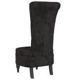 VidaXL Slipper Stoel Zwart 56,5 x 70 x 110 cm Fluweel