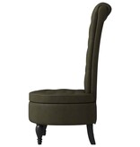 VidaXL Slipper Stoel Legergroen 56,5 x 70 x 110 cm Nep Suede Leer