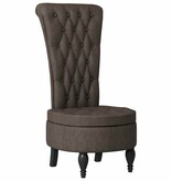 VidaXL Slipper Stoel Donkergrijs 56,5 x 70 x 110 cm Nep Suede Leer