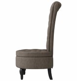 VidaXL Slipper Stoel Donkergrijs 56,5 x 70 x 110 cm Nep Suede Leer