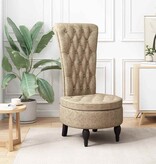 VidaXL Slipper Stoel Lichtgrijs 56,5 x 70 x 110 cm Nep Suede Leer