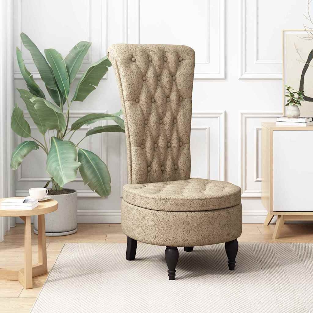 VidaXL Slipper Stoel Lichtgrijs 56,5 x 70 x 110 cm Nep Suede Leer