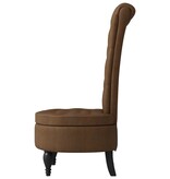 VidaXL Slipper Stoel Bruin 56,5 x 70 x 110 cm Nep Suede Leer