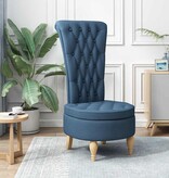 VidaXL Slipper Stoel Blauw 56,5 x 70 x 110 cm Stof