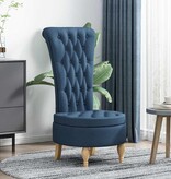 VidaXL Slipper Stoel Blauw 56,5 x 70 x 110 cm Stof