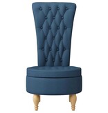 VidaXL Slipper Stoel Blauw 56,5 x 70 x 110 cm Stof