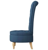 VidaXL Slipper Stoel Blauw 56,5 x 70 x 110 cm Stof