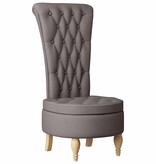 VidaXL Slipper Stoel Taupe 56,5 x 70 x 110 cm Stof