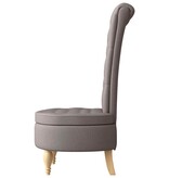 VidaXL Slipper Stoel Taupe 56,5 x 70 x 110 cm Stof