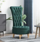 VidaXL Slipper Stoel Donkergroen 56,5 x 70 x 110 cm Stof