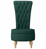 VidaXL Slipper Stoel Donkergroen 56,5 x 70 x 110 cm Stof